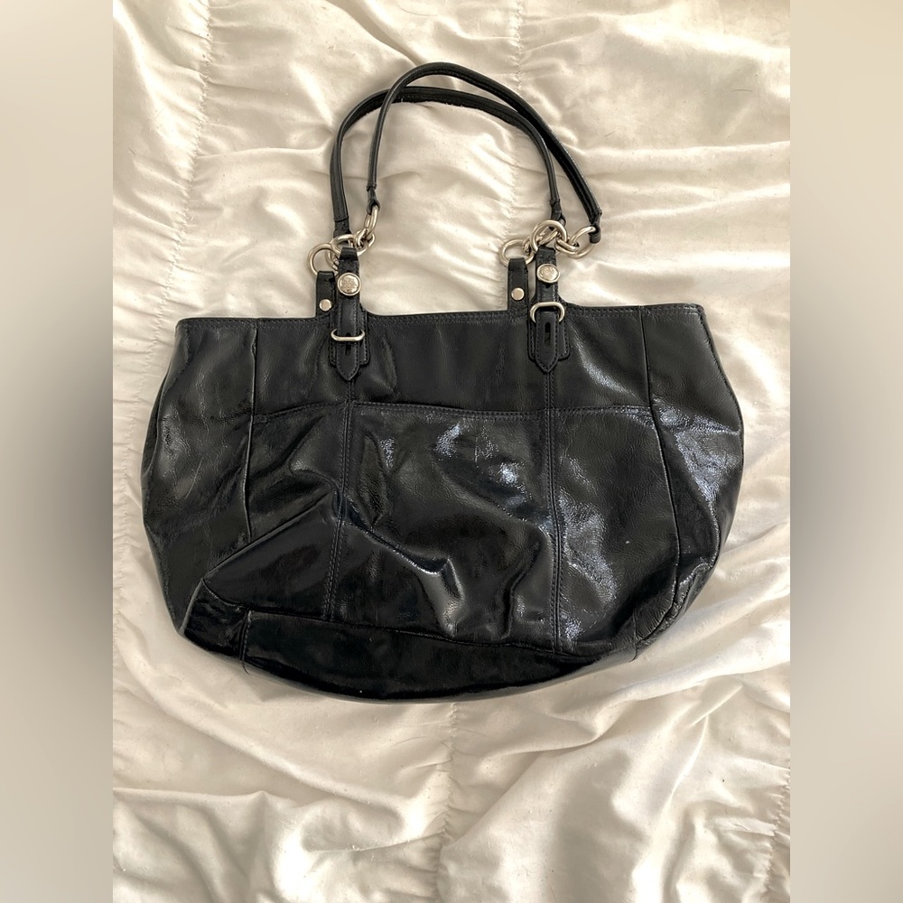 COACH Mia Patent Carryall Bag